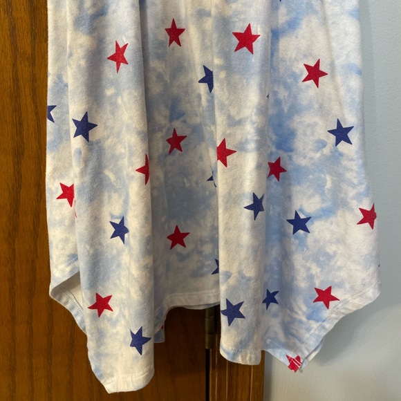 JUMPING BEANS UGC Girls Size 6x American flag tank dress blue red stars tie dye - Picture 10 of 12